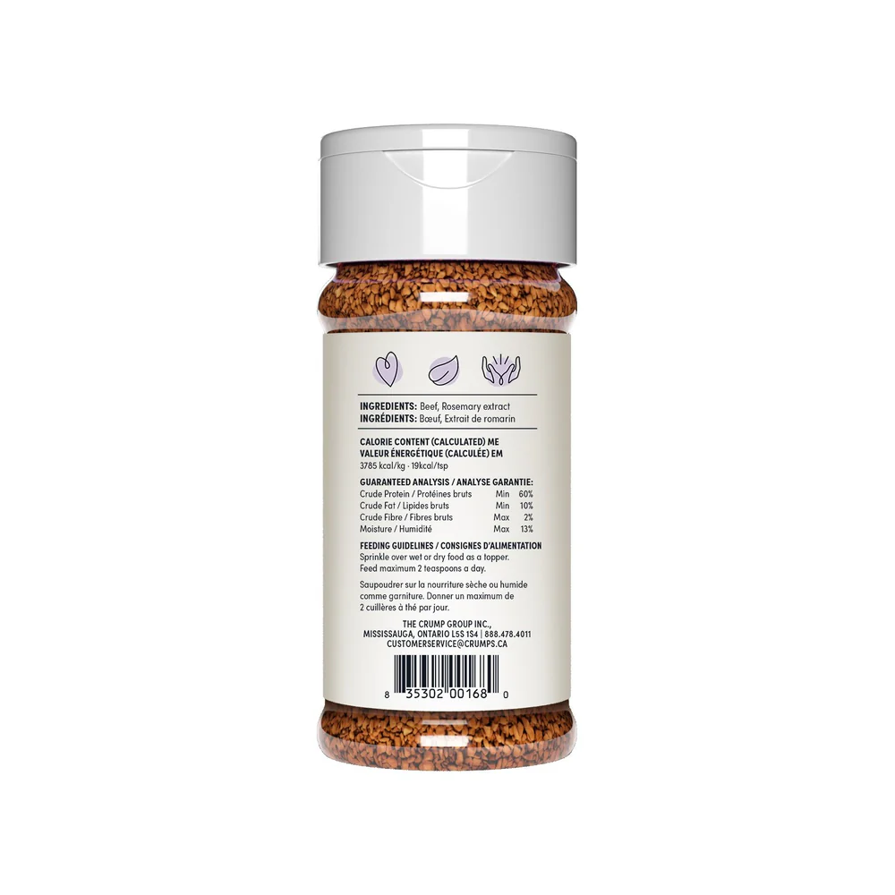 CRUMPS, Flocons de foie de bœuf à saupoudrer, Pour chien et chat, 120g – Image 2